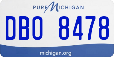 MI license plate DBO8478