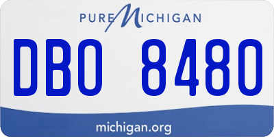 MI license plate DBO8480