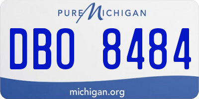 MI license plate DBO8484