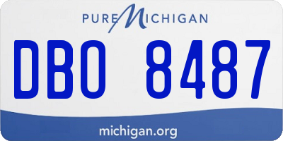 MI license plate DBO8487