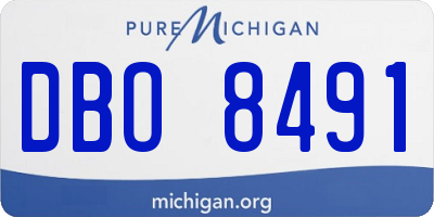 MI license plate DBO8491