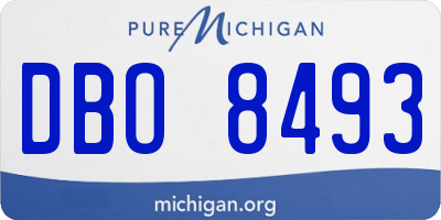 MI license plate DBO8493