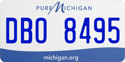 MI license plate DBO8495