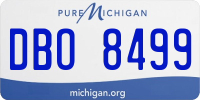 MI license plate DBO8499