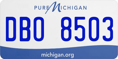 MI license plate DBO8503