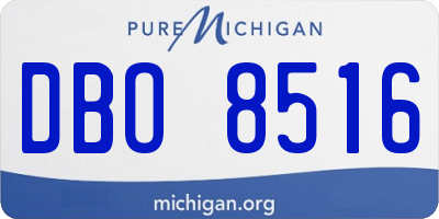 MI license plate DBO8516