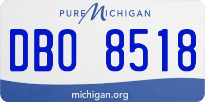 MI license plate DBO8518