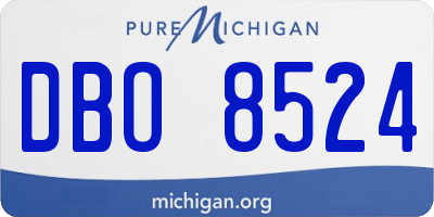 MI license plate DBO8524