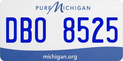 MI license plate DBO8525