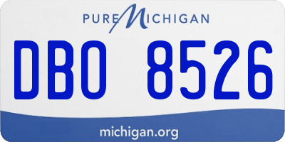 MI license plate DBO8526