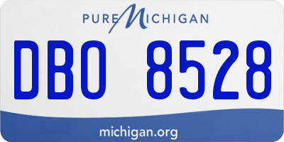 MI license plate DBO8528