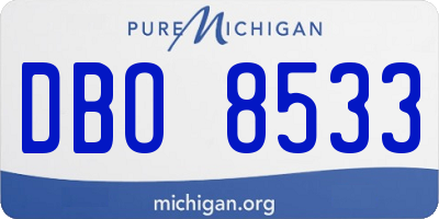 MI license plate DBO8533