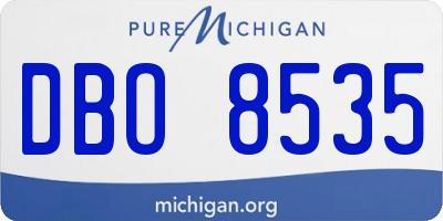 MI license plate DBO8535