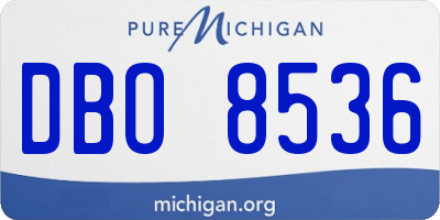 MI license plate DBO8536