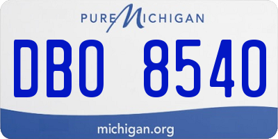 MI license plate DBO8540