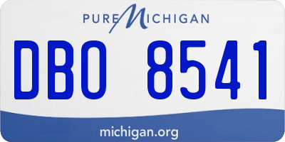 MI license plate DBO8541