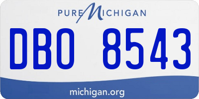 MI license plate DBO8543
