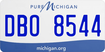MI license plate DBO8544