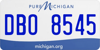 MI license plate DBO8545