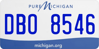 MI license plate DBO8546
