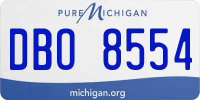 MI license plate DBO8554