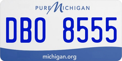 MI license plate DBO8555