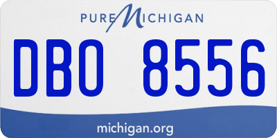 MI license plate DBO8556