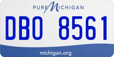 MI license plate DBO8561