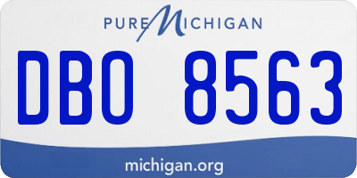 MI license plate DBO8563