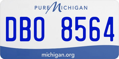 MI license plate DBO8564
