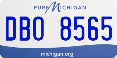 MI license plate DBO8565