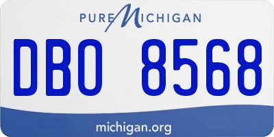 MI license plate DBO8568