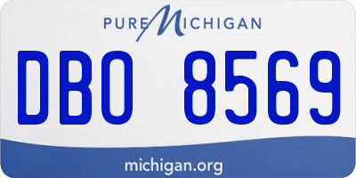 MI license plate DBO8569