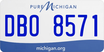 MI license plate DBO8571