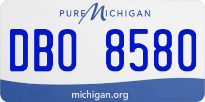 MI license plate DBO8580