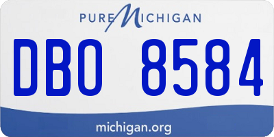 MI license plate DBO8584