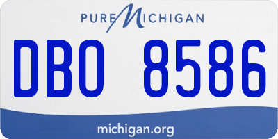 MI license plate DBO8586