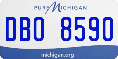 MI license plate DBO8590