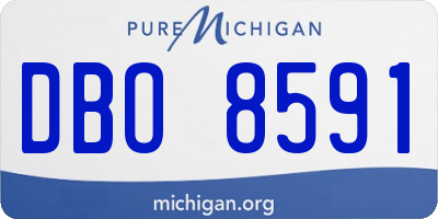 MI license plate DBO8591