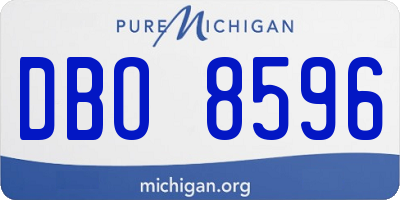 MI license plate DBO8596