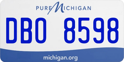 MI license plate DBO8598