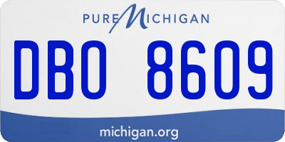 MI license plate DBO8609