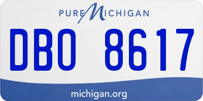 MI license plate DBO8617