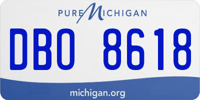MI license plate DBO8618