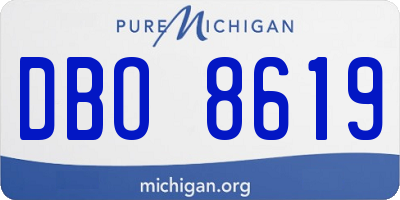 MI license plate DBO8619