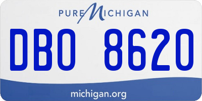 MI license plate DBO8620
