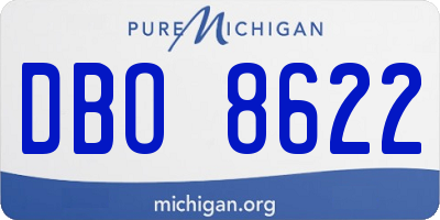 MI license plate DBO8622