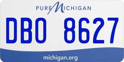 MI license plate DBO8627