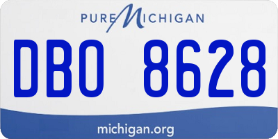 MI license plate DBO8628