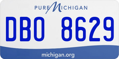 MI license plate DBO8629